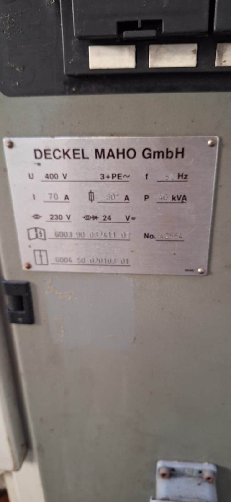 CNC cover Maho DMU 70V