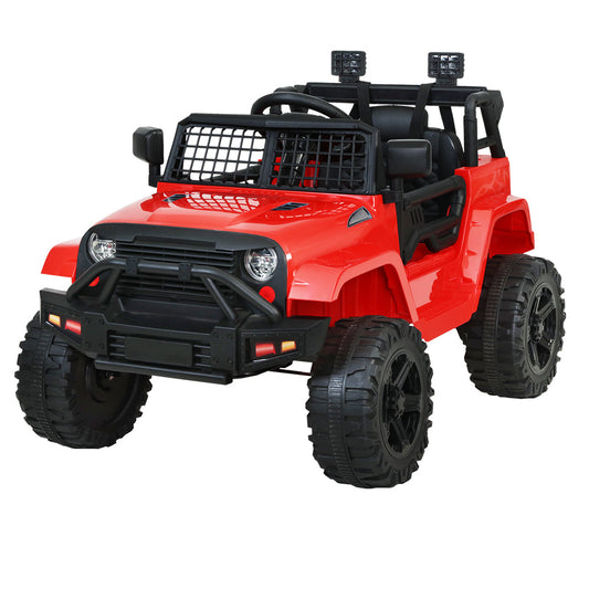 Rigo Kids Ride On Car Electric 12V Car Toys Jeep Battery Remote Control Red-0