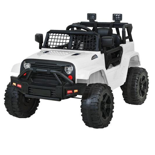Rigo Kids Ride On Car Electric 12V Car Toys Jeep Battery Remote Control White-0